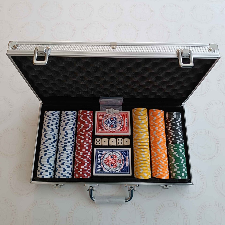 VALIGETTA IN ALLUMINIO DAL NEGRO 300 FICHES CON VALORI