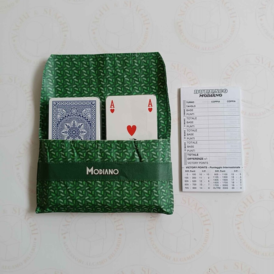 CARTE BURRACO MODIANO ASTUCCIO IN CARTA LAVABILE