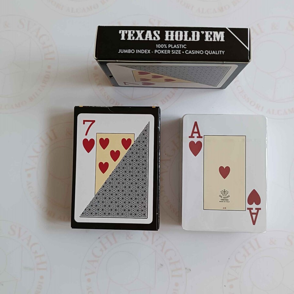 CARTE DA GIOCO DAL NEGRO TEXAS HOLD'EM NERO
