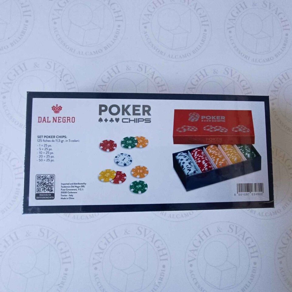 SCATOLA FICHES 125 DAL NEGRO CON VALORE GR. 11,5