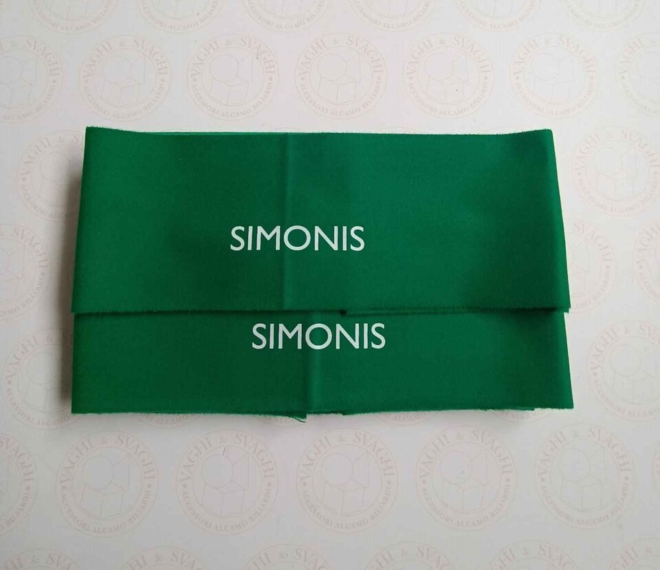 PANNO X SPONDE DA BILIARDO IWAN SIMONIS NEX IT COLORE VERDE-GIALLO CON SERIGRAFIA