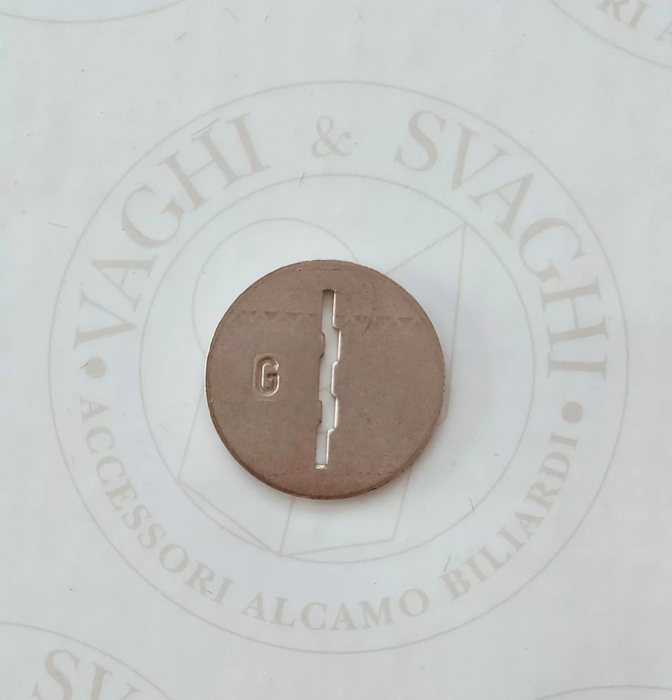 GETTONIERA PER CALCIO BALILLA GARLANDO IN ALLUMINIO PER GETTONI GARLANDO