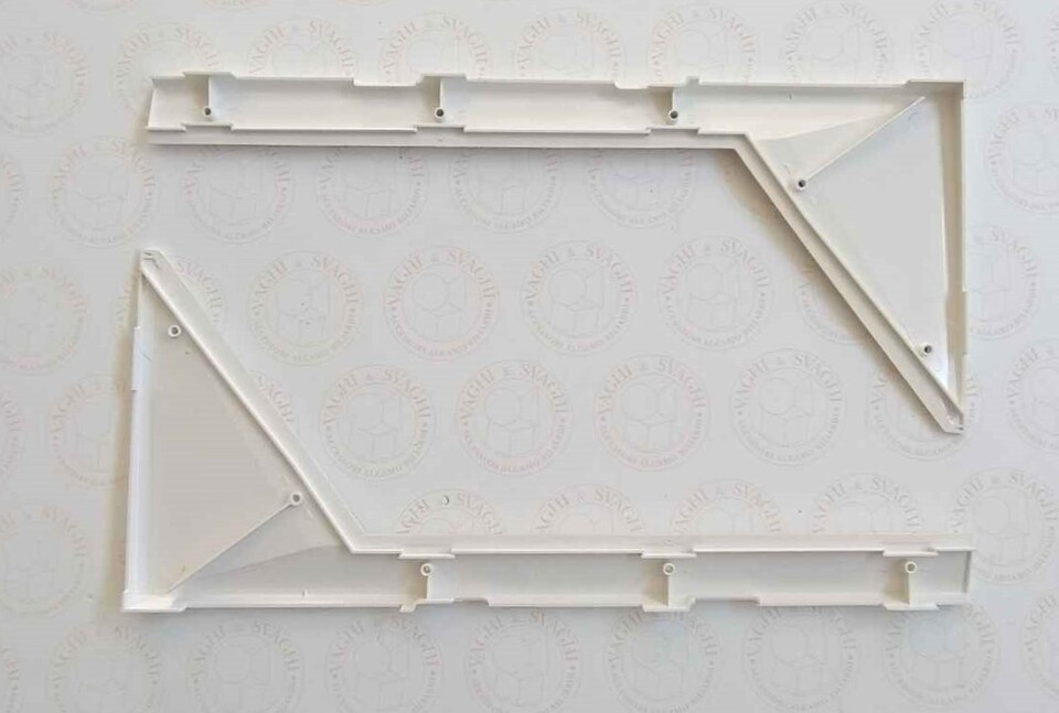 FERMAVETRO BIANCO ANGOLO BASSO GARLANDO PER C.GIOCO CM 120 SET 2 PZ