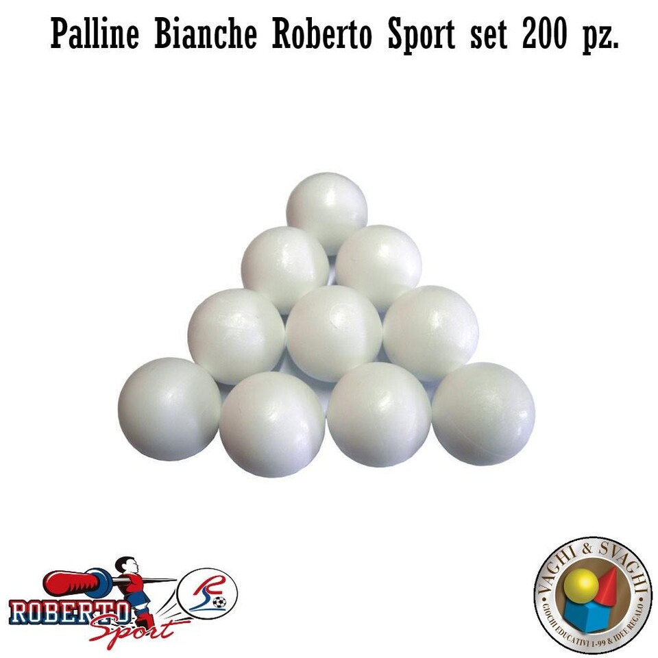 PALLINE PER CALCIO BALILLA ROBERTO SPORT BIANCHE