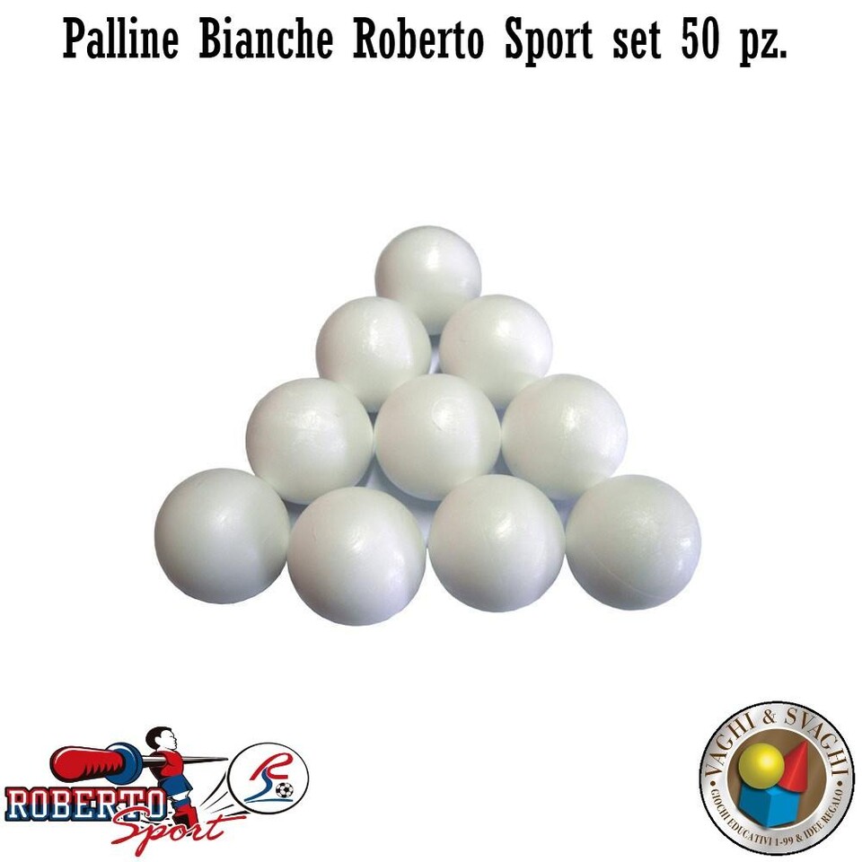 PALLINE PER CALCIO BALILLA ROBERTO SPORT BIANCHE