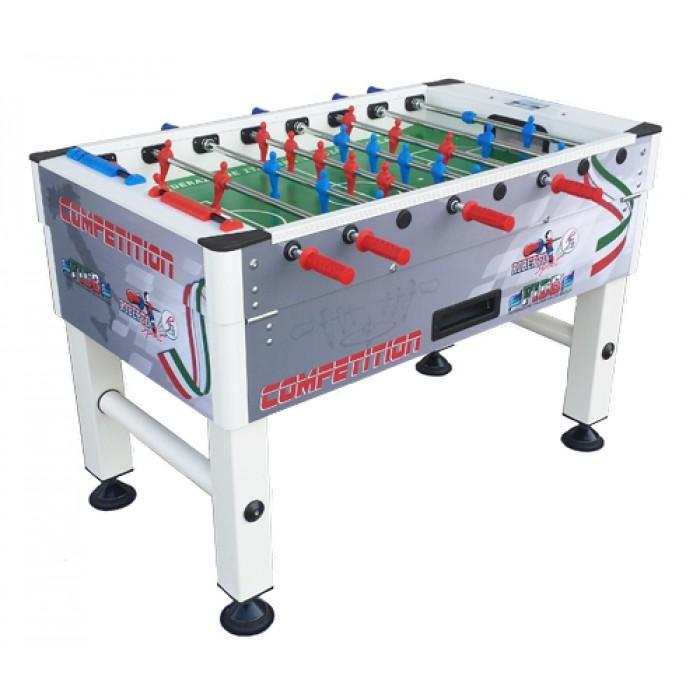 CALCIO BALILLA ROBERTO SPORT COMPETITION CON PIANO GIOCO VETRO