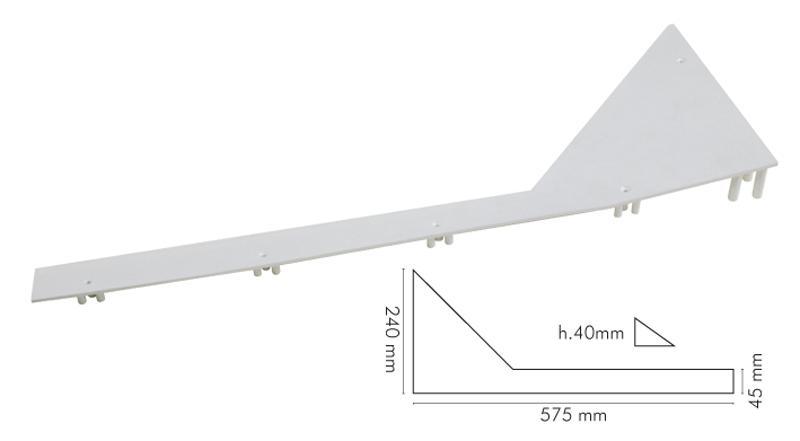 SERIE FERMAVETRO GARLANDO CM. 114 BIANCO ANGOLO ALTO SET 4 PZ.