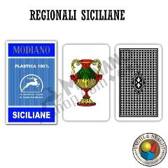 CARTE SICILIANE MODIANO N° 96/10 DORSO BLU