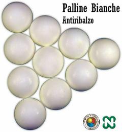 PALLINE PER CALCIO BALILLA NORDITALIA ANTIRIMBALZO BIANCHE SET 10 PZ