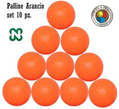 PALLINE PER CALCIO BALILLA NORDITALIA ARANCIO FLUO SET 10 PZ