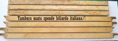 TAMBURO SPONDE BILIARDO ITALIANA/BOCCETTA NORDITALIA VARIE MISURE