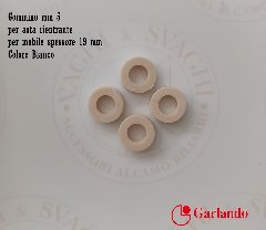 GOMMINO COLORE BIANCO GARLANDO PER ASTA RIENTRANTE PER MOBILE SPESS. 19 MM