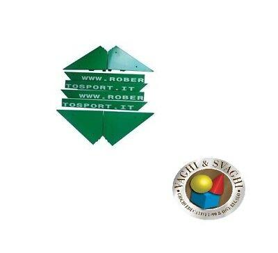 FERMAVETRO VERDE ROBERTO SPORT CON SERIGRAFIA SET 8 PZ.