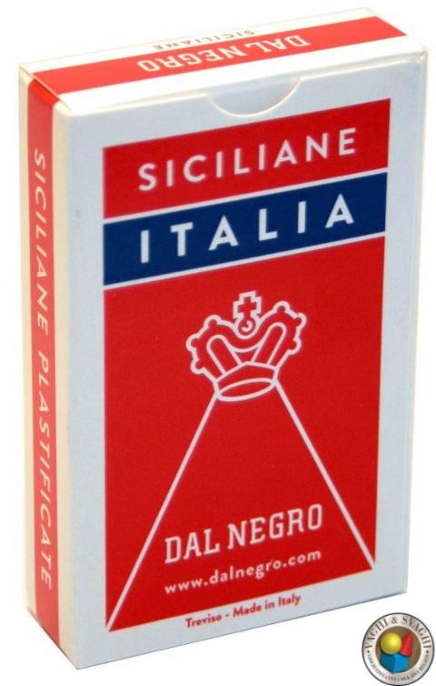 CARTE SICILIANE DAL NEGRO ITALIA ASTUCCIO ROSSO