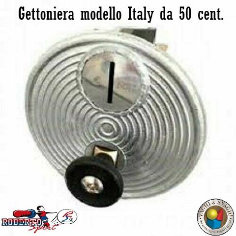 GETTONIERA PER CALCIO BALILLA ROBERTO SPORT MODELLO ITALY 0,50 CENT.