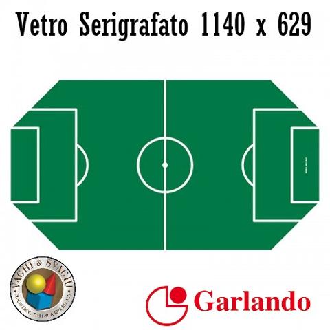 VETRO PER CALCIO BALILLA GARLANDO SERIGRAFATO OUTDOOR 1140 ANGOLO ALTO