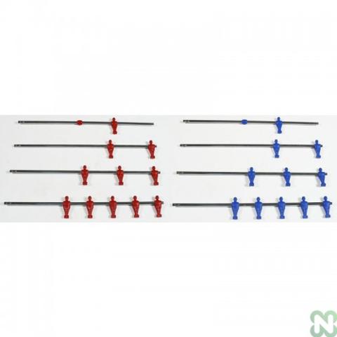 SERIE ASTE TELESCOPICHE NORDITALIA BLU/ROSSO DIAM. 16 MM.