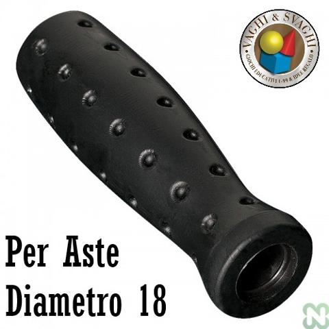 MANOPOLA NERA PER CALCIO BALILLA NORDITALIA EVO PULSAR DIAMETRO 18 MM.