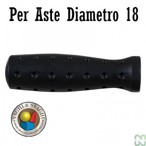 MANOPOLA NERA PER CALCIO BALILLA NORDITALIA EVO PULSAR DIAMETRO 18 MM.