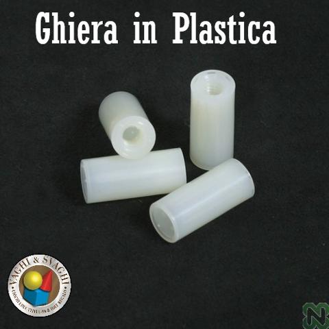 GHIERA PER CUOIO  A VITE PLASTICA 8MA 12 MM SET 10 PZ..