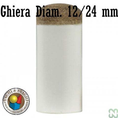 GHIERA CON CUOIO LONGONI INCOLLATO DIAM. 12 H 24  SET 10 PZ.