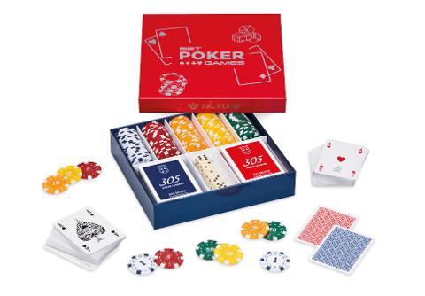 SCATOLA FICHES DAL NEGRO SET POKER GAMES CON VALORI