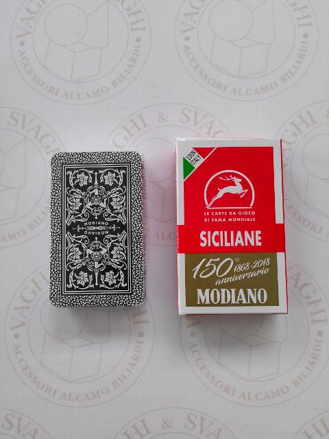 CARTE SICILIANE MODIANO ROSSO 150° ANNIVERSARIO
