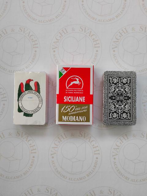 CARTE SICILIANE MODIANO ROSSO 150° ANNIVERSARIO