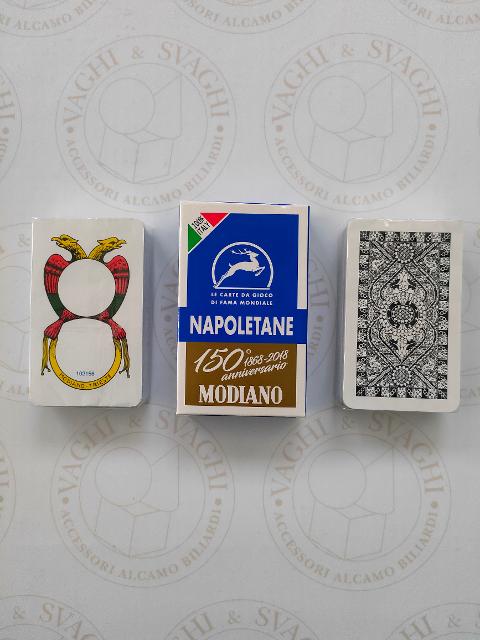 CARTE NAPOLETANE MODIANO 150 ° ANNIVERSARIO BLU