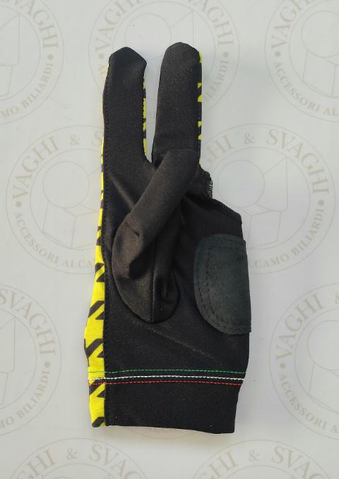 GUANTO DA BILIARDO TOP LIFE MANO SX MISURA MEDIO  MARRONE/GIALLO