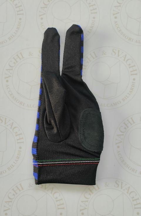 GUANTO DA BILIARDO TOP LIFE MANO SX MISURA MEDIO NERO/BLU