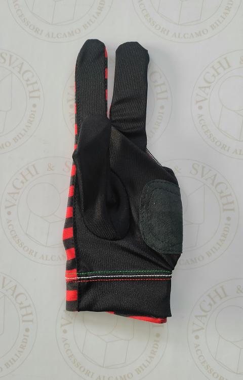 GUANTO DA BILIARDO MANO SN LIFE TOP COLORE NERO/ROSSO