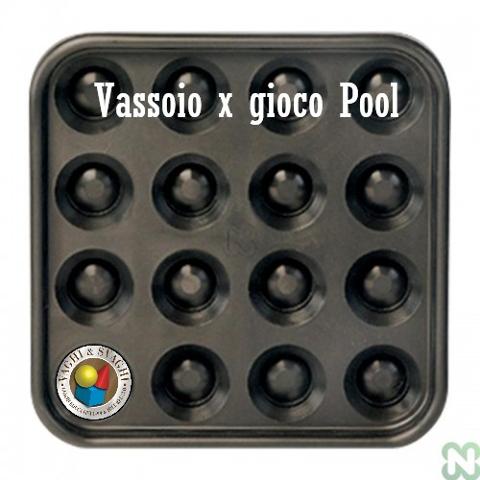 VASSOIO DI PLASTICA (POOL) NORDITALIA PER 16 BILIE DA 57,2 MM.