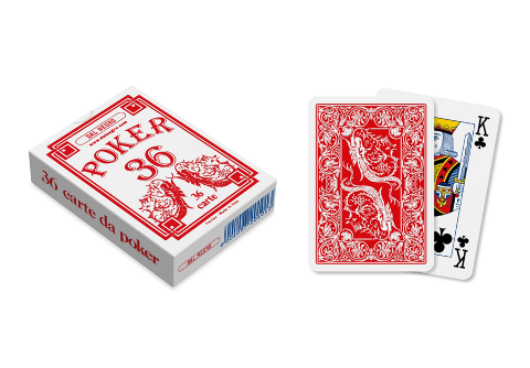 CARTE DA GIOCO DAL NEGRO POKER 36 ROSSO