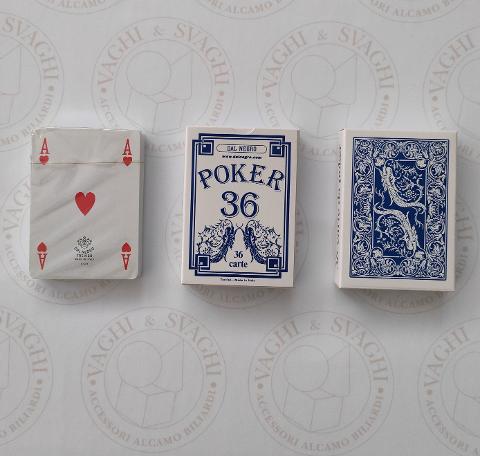 CARTE DA GIOCO DAL NEGRO POKER 36 BLU