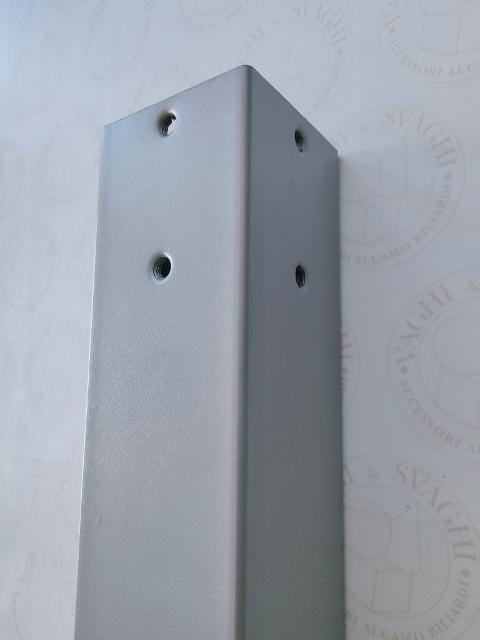 GAMBA IN METALLO 90 X 90 GRIGIO CON PIASTRA GARLANDO