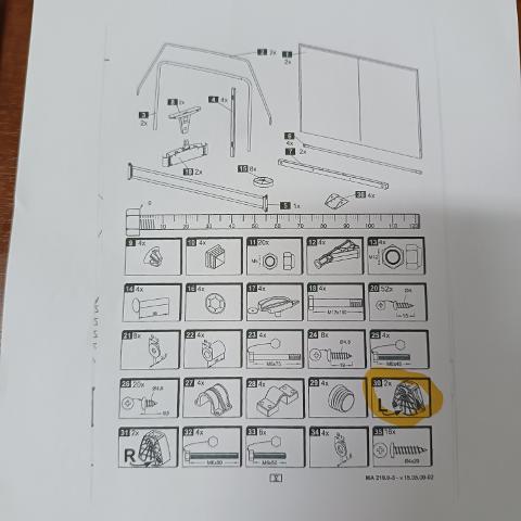 DISPOSITIVO PER PING PONG GARLANDO DI SCORRIMENTO VERTICALE SX e DX SET 2 PZ.