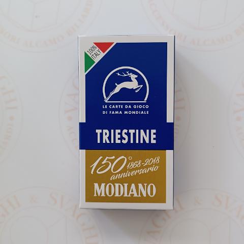 CARTE DA GIOCO MODIANO TRIESTINE BLU 150° ANNIVERSARIO