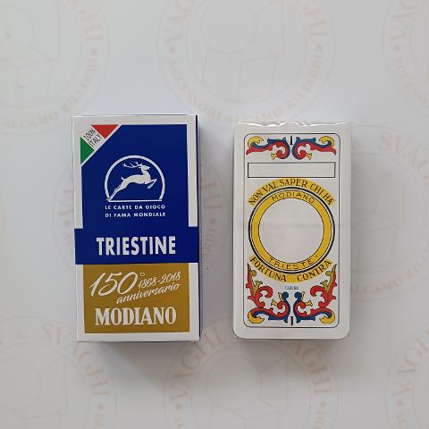 CARTE DA GIOCO MODIANO TRIESTINE BLU 150° ANNIVERSARIO
