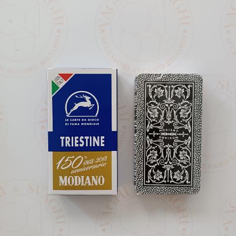 CARTE DA GIOCO MODIANO TRIESTINE BLU 150° ANNIVERSARIO