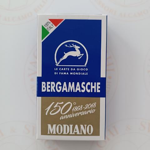 CARTE DA GIOCO MODIANO BERGAMASCHE BLU 150° ANNIVERSARIO