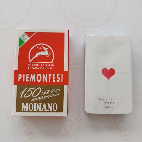 CARTE DA GIOCO MODIANO PIEMONTESI ROSSO 150° ANNIVERSARIO