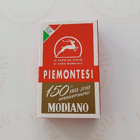 CARTE DA GIOCO MODIANO PIEMONTESI ROSSO 150° ANNIVERSARIO