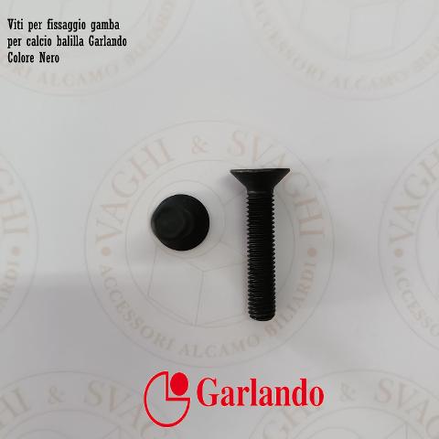 VITI PER FISSAGGIO GAMBA CALCIO BALILLA GARLANDO VARI MODELLI COLORE NERO