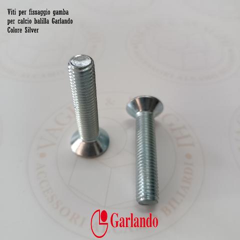 VITI PER FISSAGGIO GAMBA CALCIO BALILLA GARLANDO VARI MODELLI COLORE SILVER