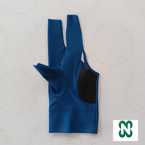 GUANTO DA BILIARDO NORDITALIA ALPHA BLU MANO SX