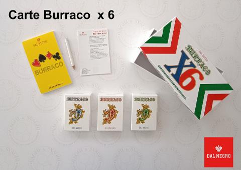 CARTE DA GIOCO DAL NEGRO BURRACO X 6