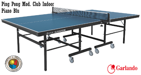 PING PONG GARLANDO CLUB INDOOR PIANO BLU