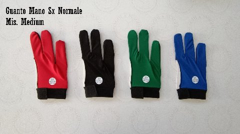 GUANTO DA BILIARDO NORMALE LIFE MANO SX MISURA MEDIO VARI COLORI