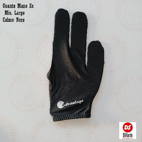GUANTO DA BILIARDO DS BILLIARD MANO SX MIS.LARGE COLORE NERO